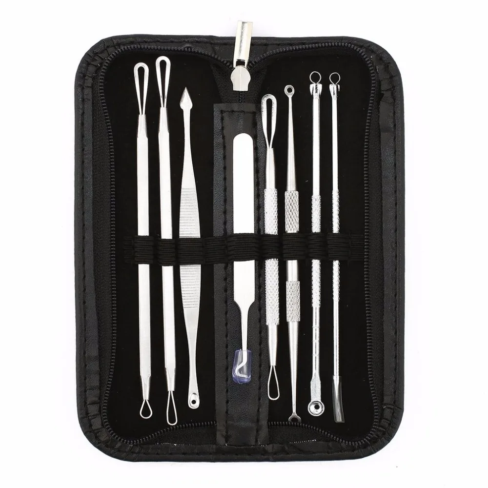 

8pcs/set Blackhead Remover Tool Kit Pimple Acne Clip Needle Face Care Comedone Blemish Blackhead Extractor Tool Dropshipping