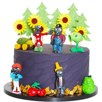 

8Pcs/set Large Genuine Plants vs Zombies PVC Action Figures Toy PVZ Toy Plants Zombies Doll Set For Collection Party Decoration