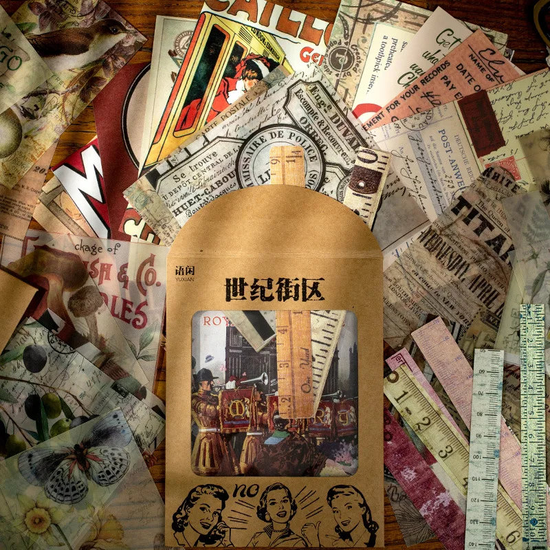 

Retro Memory Book Series Stationery Sticker Scrapbooking Planner Journal Diary Diy Craft Decorative Label