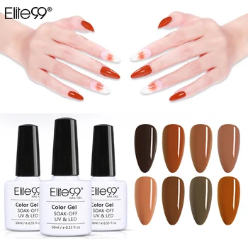 

Elite99 10ml Coffee Brown Gel Polish Hybrid Varnish Semi Permanent Soak Off UV LED Gel Lacquer Gellak Enamel Nail Art Manicure