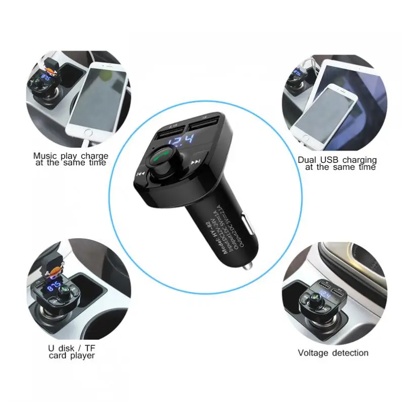 Bluetooth автомобильный MP3 музыкальный плеер комплект Авто Радио Аудио стерео плеер Hands-free fm-передатчик с USB зарядным устройством