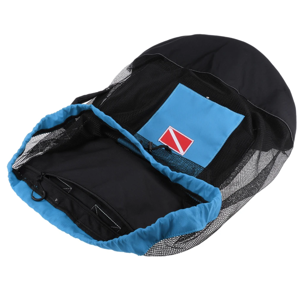 Сетка 400D ткань Оксфорд дайвинг подводное плавание сетчатый рюкзак снаряжение для дайвинга сухая сумка мешок пакет Дайвинг сетчатый рюкзак - Цвет: Dark Blue
