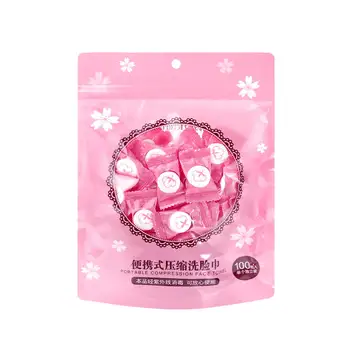 

100pcs Disposable Compressed Face Towels Expandable Travel Face Towel Washcloth Makeup Cleansing Towell