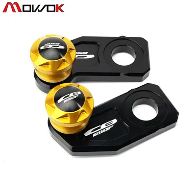 Для CB650F/CBR650F CB 650F CBR 650F- Мотоциклетная цепь регулировочный кронштейн блок маятник Катушки слайдер - Цвет: CB650F Glod
