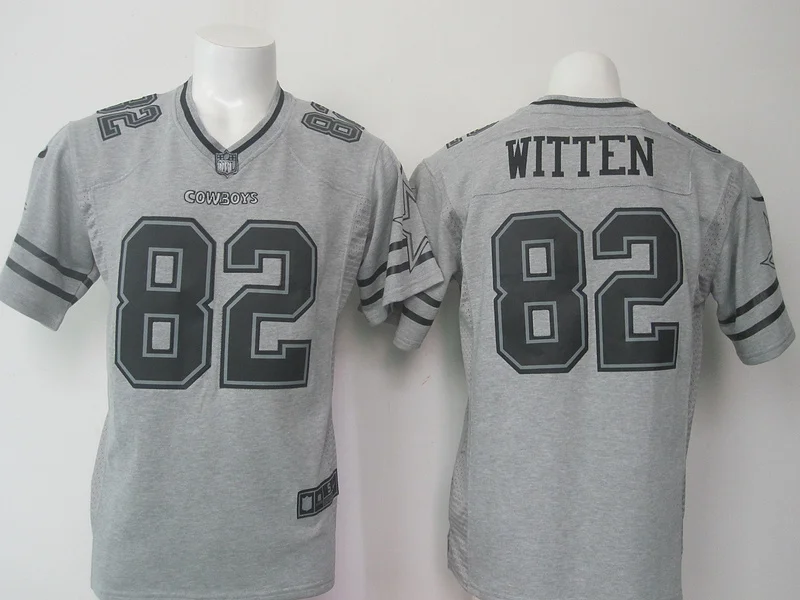 Silver Stitiched, Dallas s, Tony Romo, Emmitt Smith, Sean Lee, Jason Witten, Dez Bryant, Ezekiel Elliott Jersey - Цвет: Silver