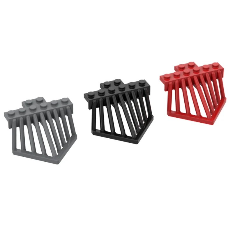 Bloco de construção peças diy brinquedo 2x6 trem frente guardrail com barra inclinação para peças tijolo crianças brinquedos 90201 frete grátis