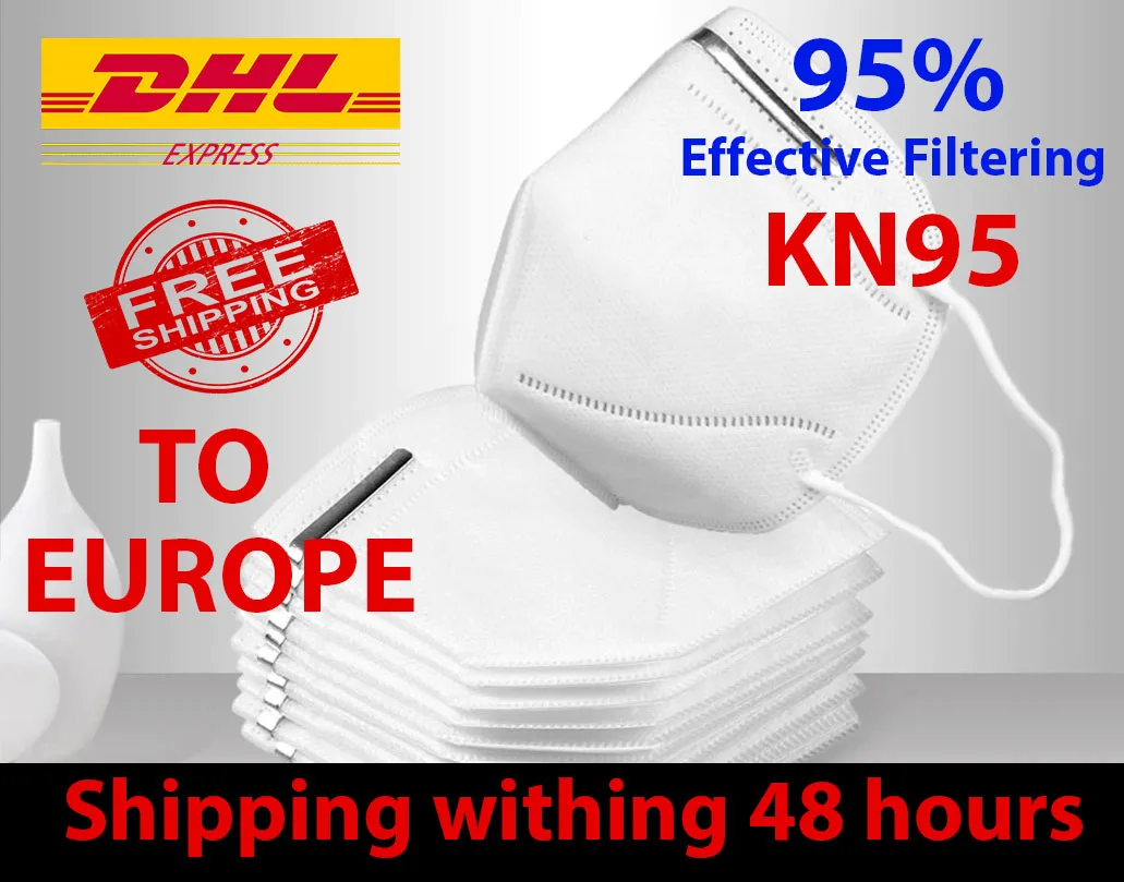 

DHL fast shipping KN95 Facemask 95% Filtration Kids Adults Kn95 Face Mask Anti-viral PM2.5 Fog 3 Filter Safety Protective