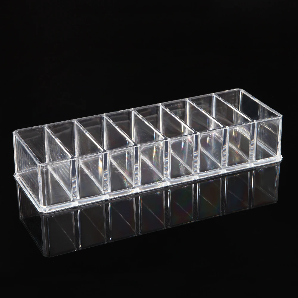 

8 Grids Storage Box Clear Acrylic Transparent Lipstick Lip Gloss Cosmetic Makeup Organizer Office Supplies Makeup Sets