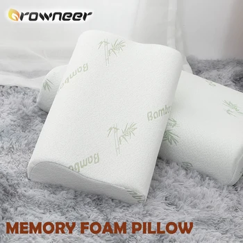 

Memory Foam Pillow Bamboo Fiber Ergonomic Cervical Pillow Neck Protection Comfortable Moisture Absorption Sleeping Home Textile