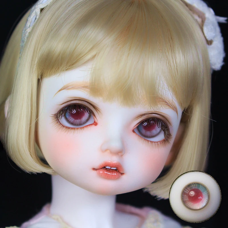 

Очковые Глазные яблоки BJD/C07 Red Mist 14 мм 16 мм 18 мм с небольшой радужной оболочкой