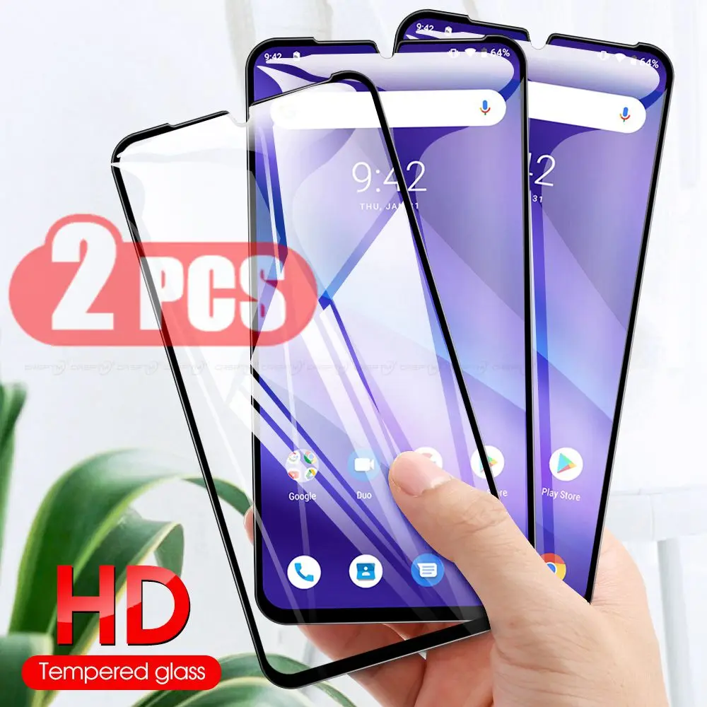 

2PCS Tempered Glass For Umidigi A5 Pro Screen Protector Film Black Front Film For Umidigi A5 Pro F1 Protective Glass Film F1
