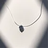 SUMENG nouvelle personnalité mode carré Imitation perle cristal Zircon collier Invisible Transparent ligne de pêche collier femmes ► Photo 3/6