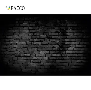 

Laeacco Dark Black Wall For Photography Brick Grunge Pattern Party Home Decor Photographic Background Photocall Photo Studio