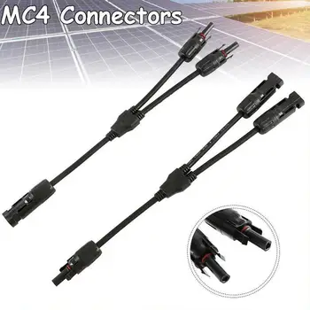 

MC4Y Type Three-way Connector Battery Board Three-way Connector Line Photovoltaic Cable Panel Connection Wire Solar N6N0