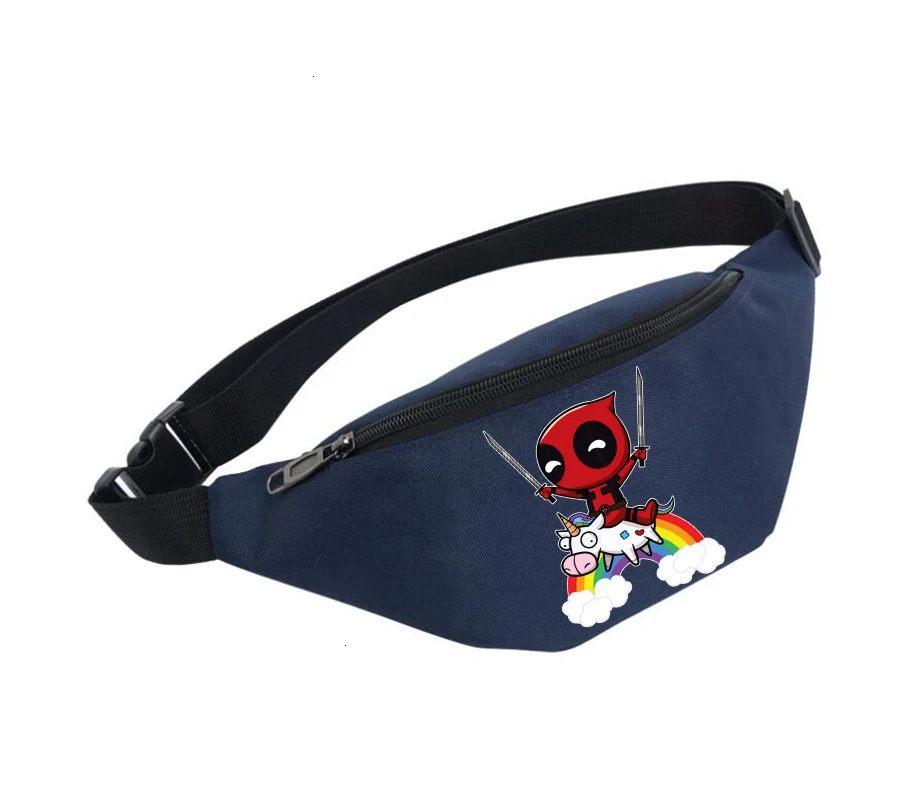 

Belly Bags Unisex Fanny Pack women Belt Waterproof Chest Handbag Waist Bag Ladies Waist Pack For anime Deadpool