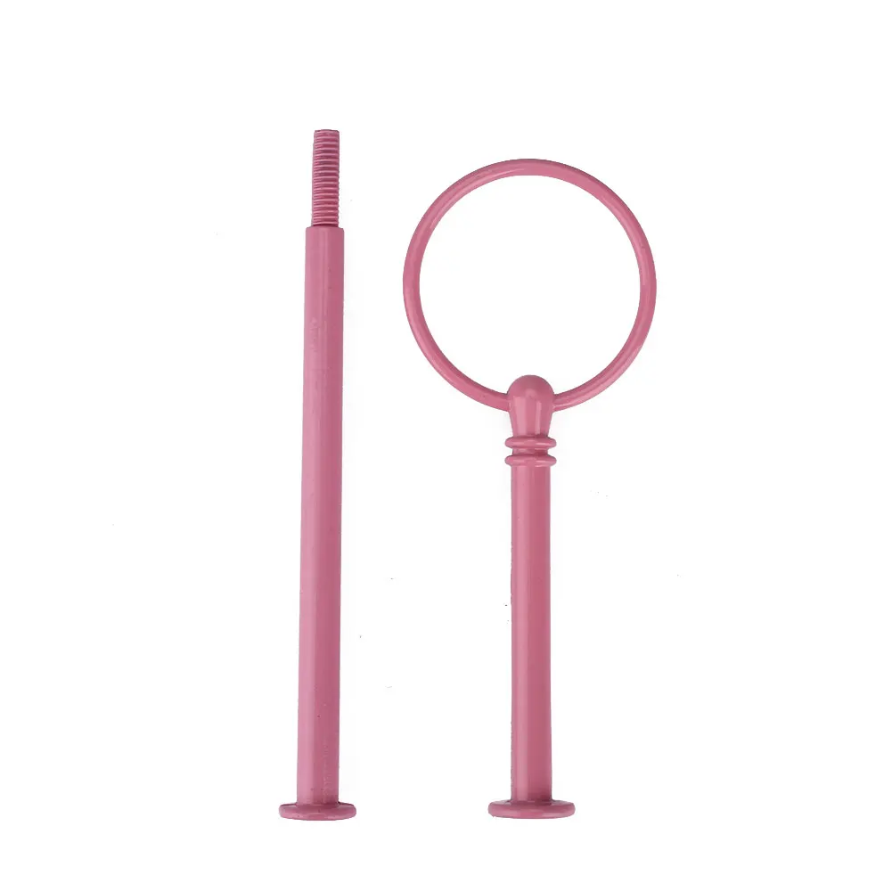 Two-layer pink Круглый фруктовый помадка торт стенд полка для вечерние свадебные Декор для ресторана - Цвет: Two-layer pink