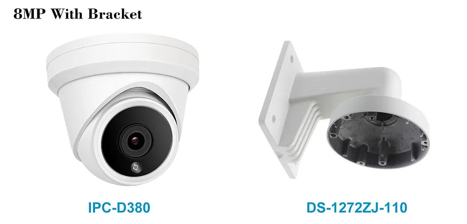 UniLook(Совместимость с Hikvision) 8MP 4K IR Dome POE IP камера наружного видеонаблюдения Видео Surveillacne сетевая камера H.265 ONVIF