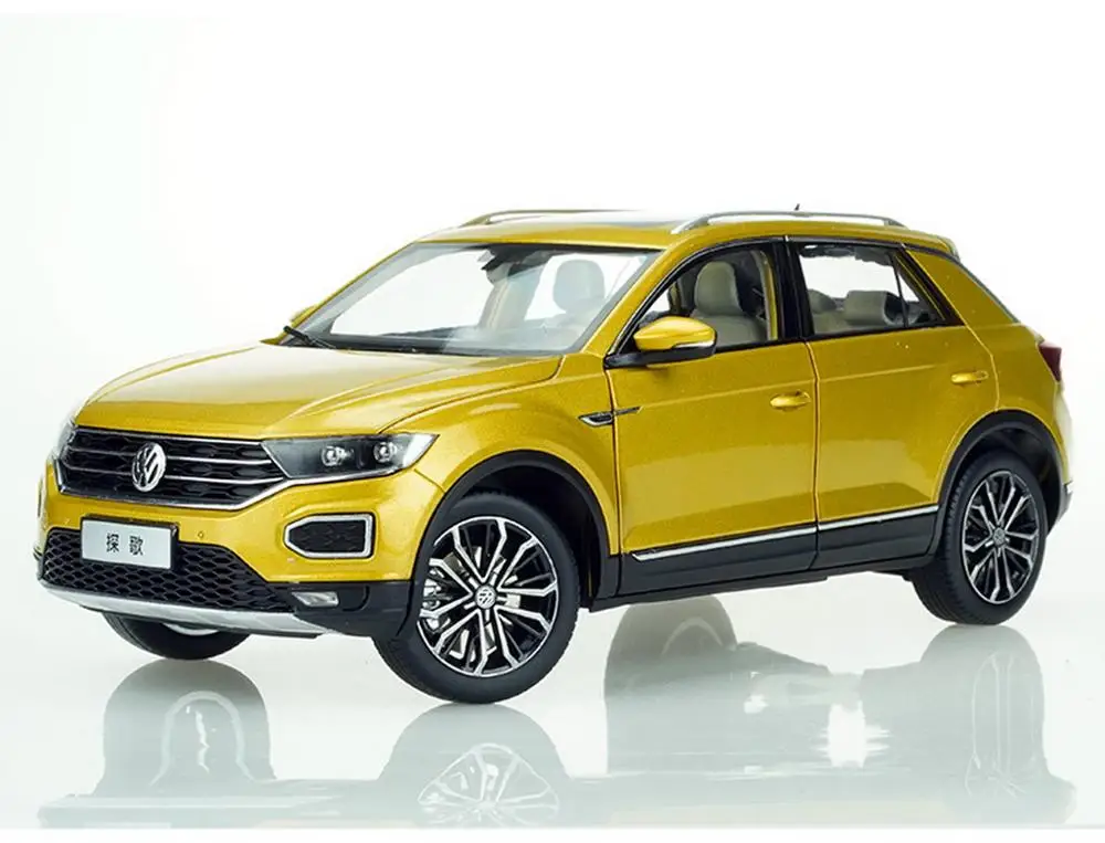 Коллекция моделей автомобилей Volkswagen T ROC 1/18 SUV под давлением Gold 2018|Наземный