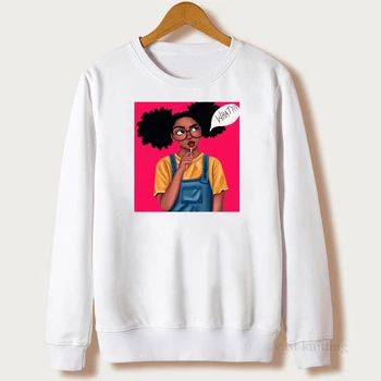 

2019 Big-haired Graphic Print Women Sweatshirts Fashion Cartoon Long Sleeve Autumn Female Casual Pullover O-Neck Winter Tops