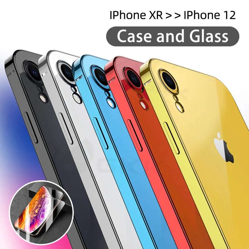 GKK Оригинальный Роскошный мягкий чехол с покрытием для IPhone 12 11 Pro Max XR прямыми
