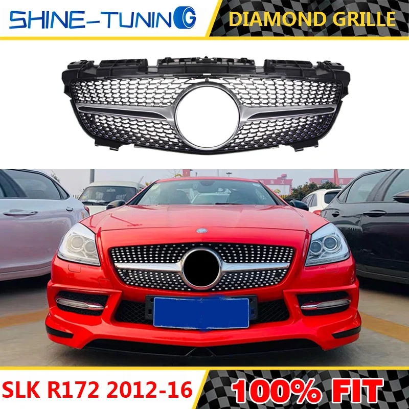 Передняя решетка для mercedes SLK Class R172 2012 16 SLK200 SLK250 SLK350 без эмблемы|Гоночные решетки| |