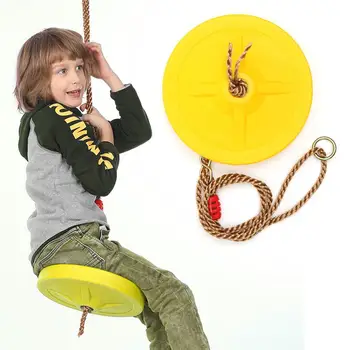 

Children Swing Disc Toy Seat Kids Swing Round Rope Swings Outdoor Playground Hanging Garden Play Entertainment Activity Games 3