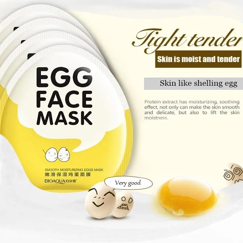 Egg Facial Masks Skin Care Wrapped Mask Oil Control Brighten Tender Moisturizing Face Mask moisturizing mask2