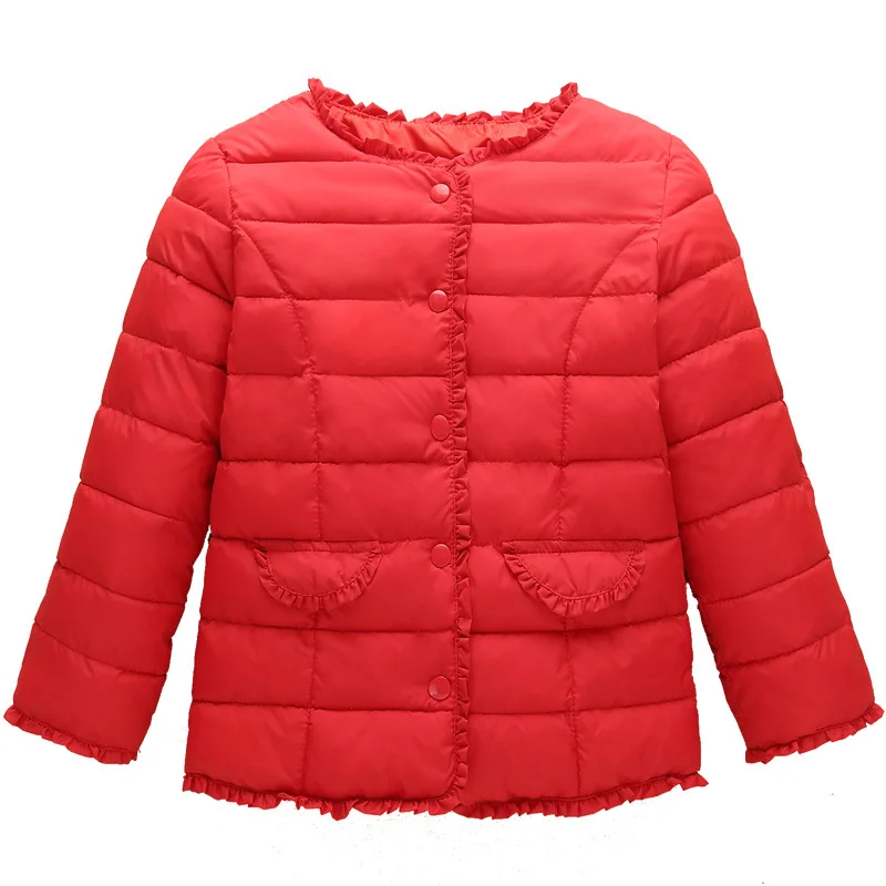 

2019 New Warm Flower Girls Winter Coat O Neck Down Jacket for Girls Thick Children Warm Outerwear Clothes Kids Girls Snowsuit