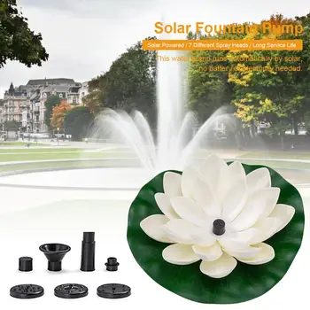 Solar Fontein Pomp 7V 1.2W Tuin Fontein Waterdichte Drijvende Zonnepaneel Waterpomp Kit Voor Vijver tuin Decoratie