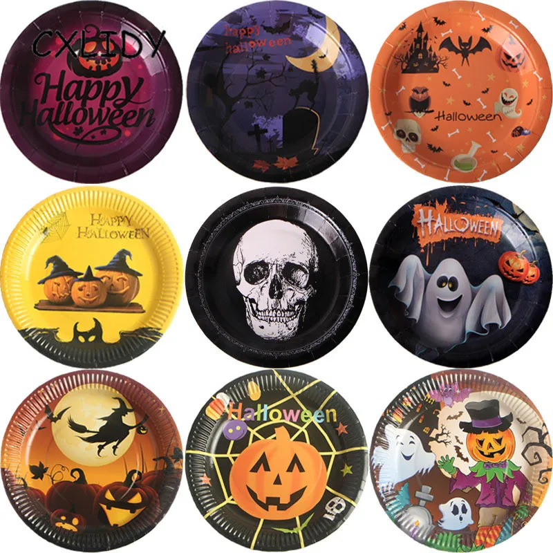 Halloween Pumpkin Head Theme Party Decoration Desktop Arrangement Party Supplies Halloween Party Tableware qq231 (1)