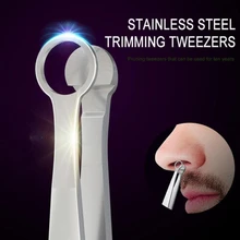 Pincettes universelles pour couper les poils du nez, en acier inoxydable, ciseaux multifonctions à pointe ronde