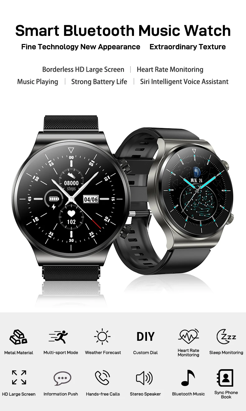 Tracker IP68 À Prova D 'Água Smartwatch Para Huawei GT2