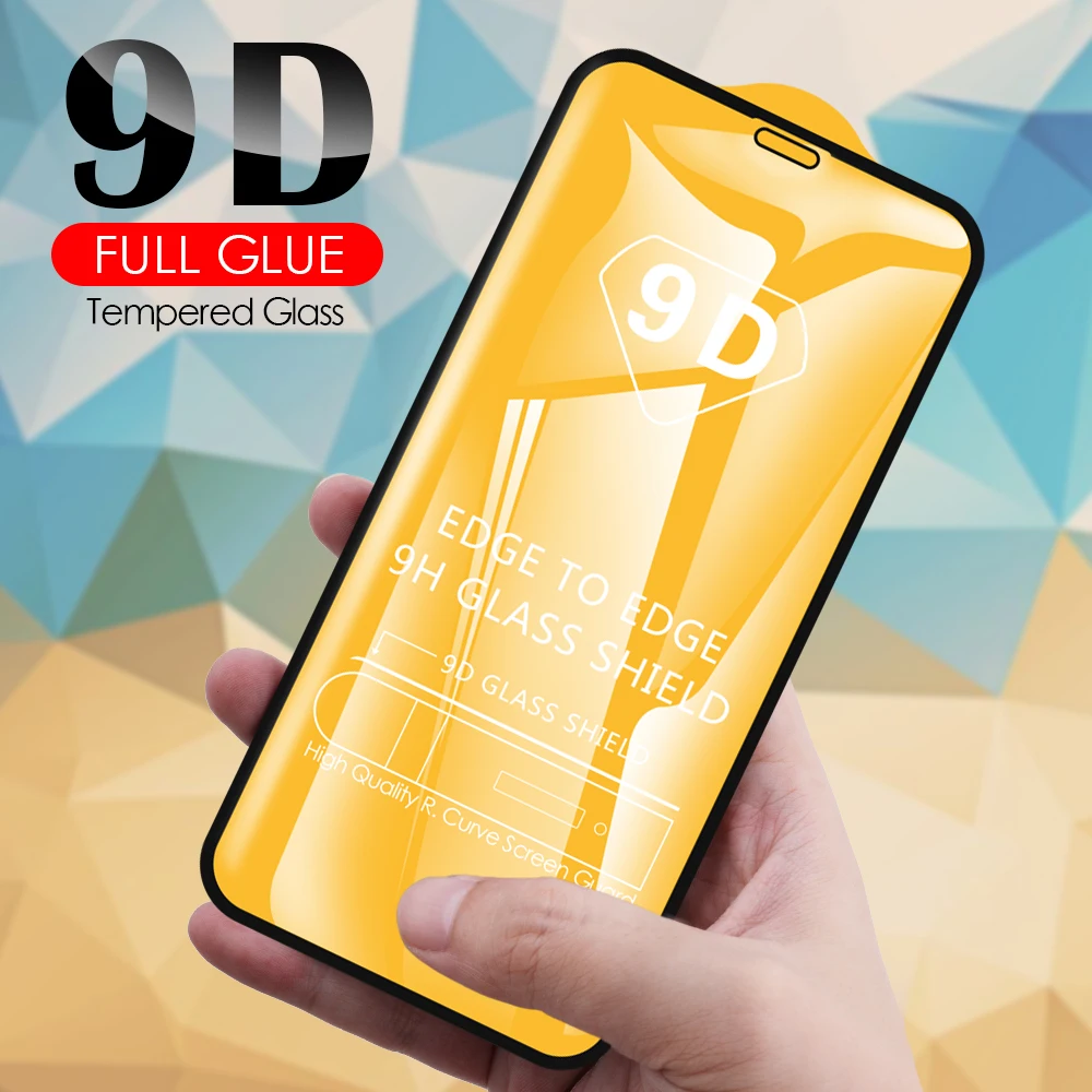

9D Tempered Glass For iPhone 11 Pro Max 8 7 6 6S Plus Screen Protector For iPhone XS Max X XR Full Cover Protective Glass Film