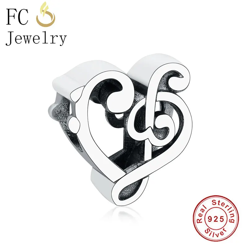 

FC Jewelry Fit Original Pan Charms Bracelet 925 Sterling Silver European Music Note Dance Bead Making Berloque New Arrival