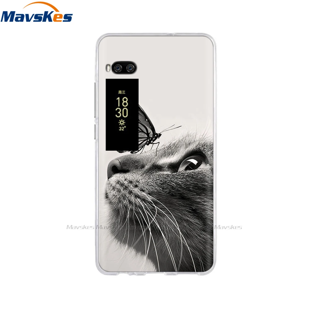 For Meizu Pro 7 Case 5.2" Fundas Coque Back Cover For Meizu Pro 7 Plus 5.7" Phone Cases Soft TPU Painted Silicone Bumper Shell 