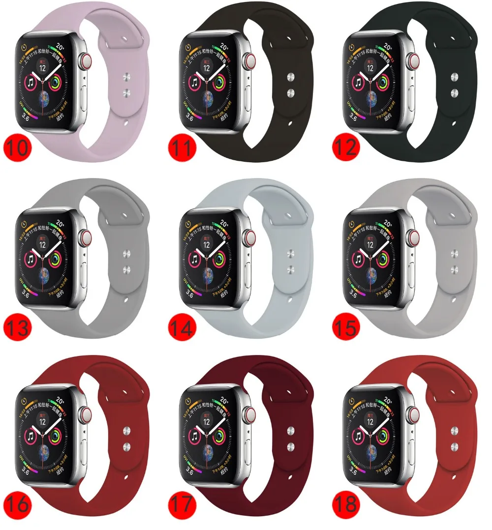 Ремешок Silikon Pulseira zubehyor Für apple Uhr 4 band 38 мм 42 мм наручный браслет für Iwatch серия 4 40 мм 44 мм apple uhr band