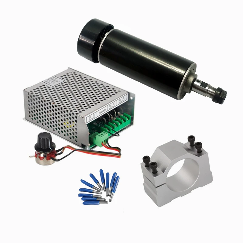 DIY CNC шпиндель 500 вт с воздушным охлаждением Mach3 источник питания регулятор 52 мм