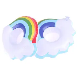 Летняя игрушка надувные держатели стаканчиков для напитков цветные радужные Надувное облако пляжные вечерние игрушки для бассейна