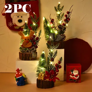 

Wooden PET Multi-style Window Gift Christmas Small Christmas Ornaments Tree high quality fake flower party room decoration 930