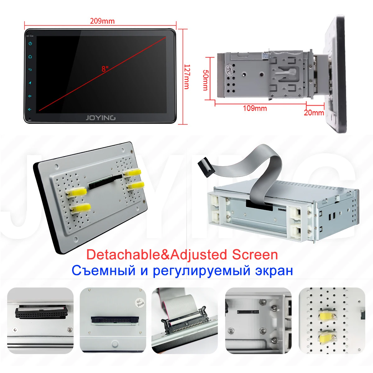 1280*720 1Din 8 &quotУниверсальный Android автомобильный стерео радио DSP Carplay SPDIF сабвуфер WiFi 4G