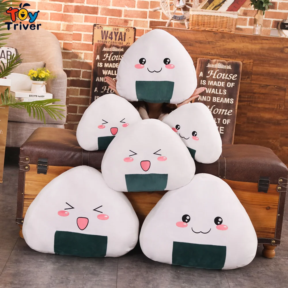

Kawaii Japanese Sushi Rice Sofa Cushion Pillow Stuffed Doll Plush Toy The Second Element Dumpling Home Decor Kids Birthday Gift