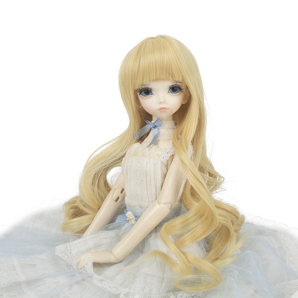 Muziwig 1/3 модные желтые высокотемпературные волокна bjd синтетические для bjd кукольные парики милые кукольные волосы Размер парик кукла аксессуары