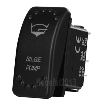 

12V 20A / 24V 10A Dual Red Led 5P On Off SPST Rocker Push Switch Bilge Pump Waterproof for Car Boat Truck Circuit Breaker