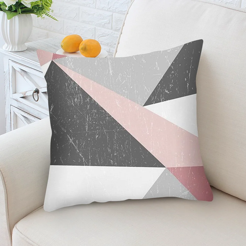 Urijk розовый геометрический чехол для подушки с Северными мотивами ананас бросок наволочка полиэстер чехол для подушки дивана кровать Декоративная Подушка
