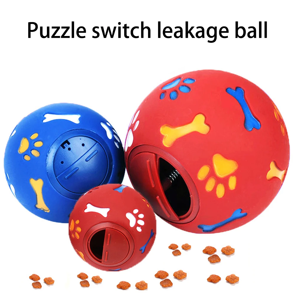 

Dog Ball Toy Footprints Bone Funny Interactive Dog Chew Toy for Food Leakage Puzzle Ball for Small Dog Cat Puppy Kitten