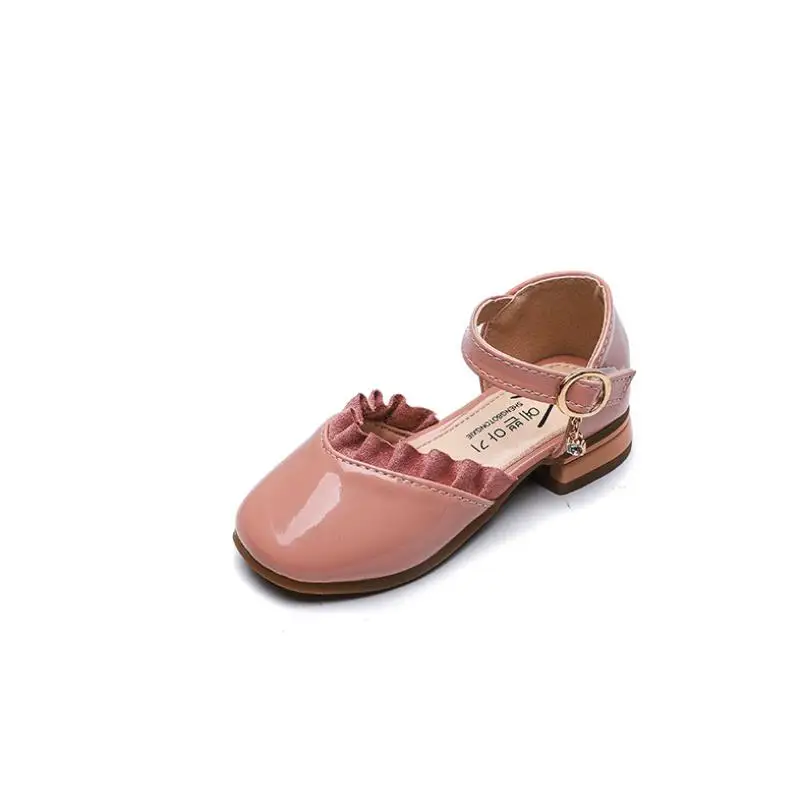 

Lovely Baby Girls Shoes Princess Lace Flowers Soft Sandals Breathable Hollow Leather Sandals for Girls Party