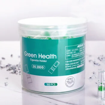 

New 100Pcs Disposable Plastic Tobacco Cigarette Filter Smoking Reduce Tar Filtration Holder Cleaning Container Accessories23.