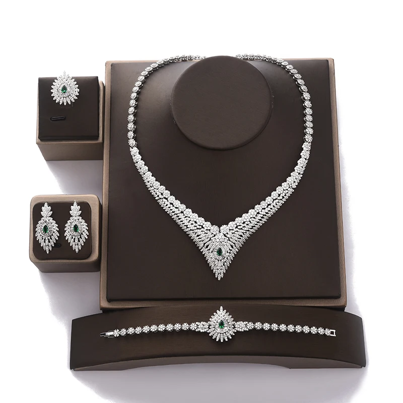 Комплект ювелирных изделий HADIYANA cratic дизайн ожерелье серьги кольцо и браслет набор для женщин вечерние свадебные Циркон CNY0038 Conjunto de joyas Комплект ювелирных изделий HADIYANA cratic дизайн ожерелье серьги кольцо и браслет набор для женщин вечерние свадебные Циркон CNY0038 Conjunto de joyas