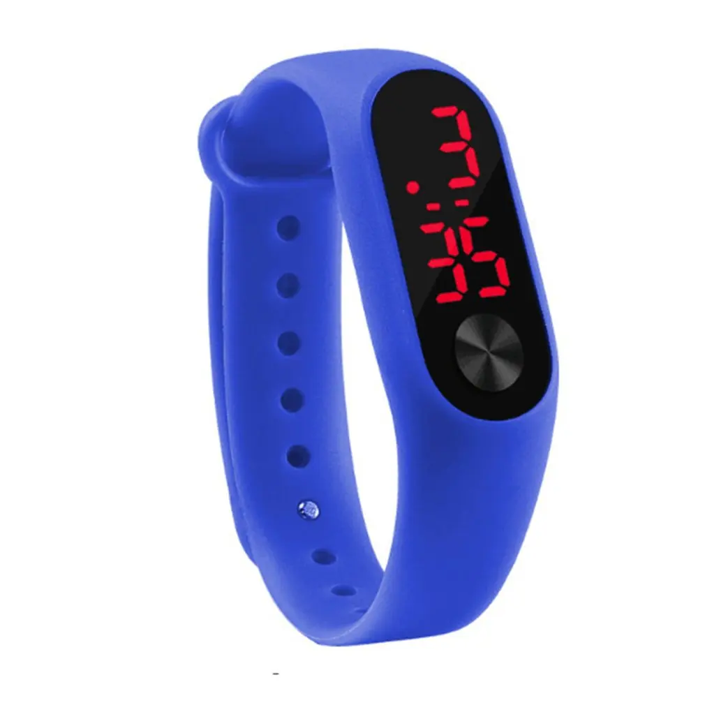 Мужские и женские повседневные спортивные часы-браслет, белый светодиодный электронный цифровой карамельный цвет, силиконовые наручные часы для детей - Цвет: 14