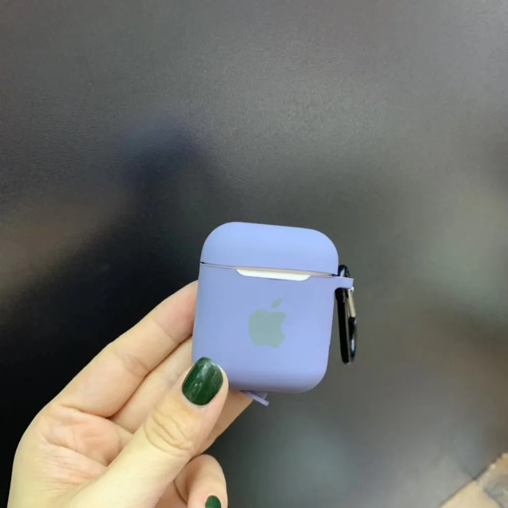 Для Apple AirPods 2 1 Аксессуары для наушников Мягкий силиконовый чехол милый чехол с логотипом с крючками